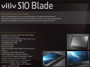 Viliv S10 Blade Specs
