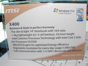 msi-x400-specs