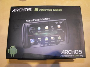 Archos 5 Internet Tablet with Android - Front