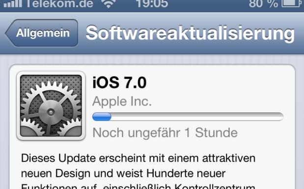 iOS 7 1 Stunde