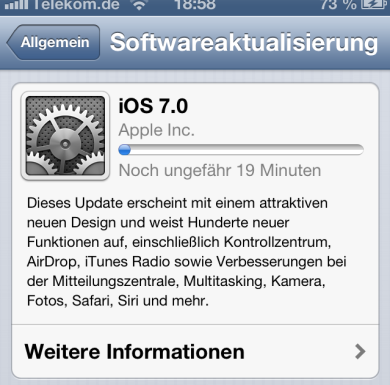 iOS 7 19 Minuten