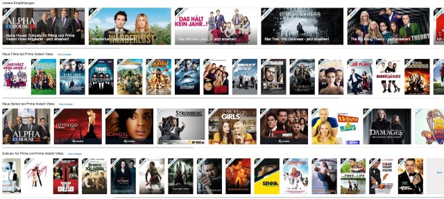 Amazon Prime Instant Video Auswahl