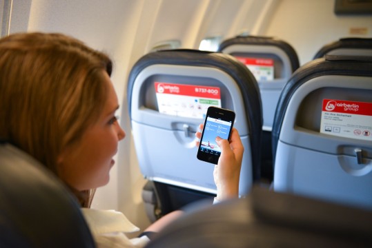 Air Berlin Tablet -Fotos in München. Foto:Daniel Biskup