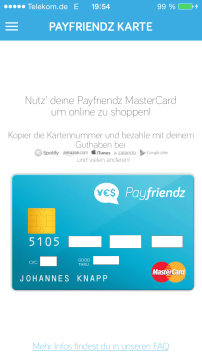 Payfriendz Mastercard