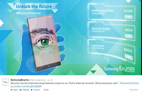 Samsung Exynos tweet