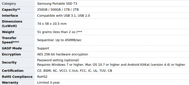 ssdT3specs