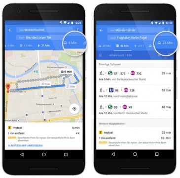 Google Maps Taxi Service