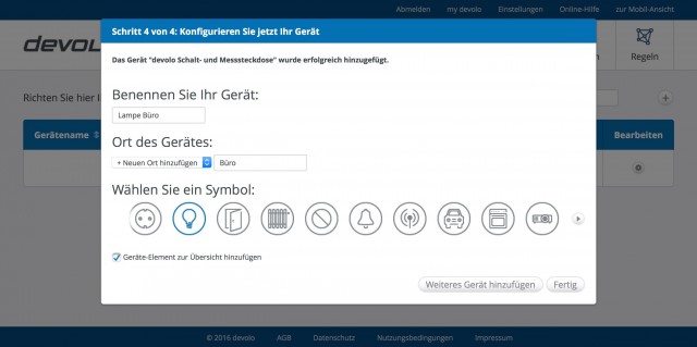 devolo Home Control GUI - 2