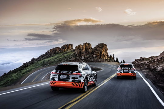 Der Audi e-tron-Prototyp im Rekuperationstest am Pikes Peak 