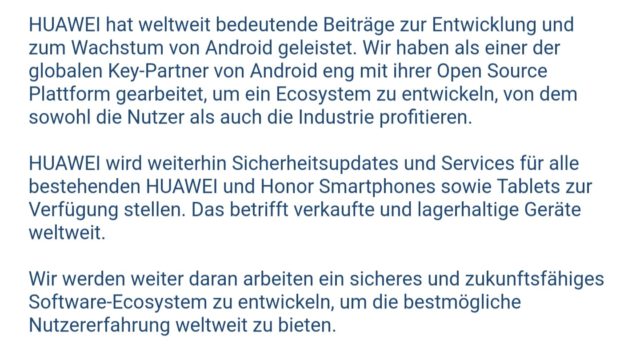 Huawei Statement HuaweBan