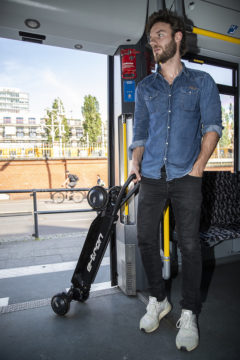 Audi combines e-scooter with skateboard